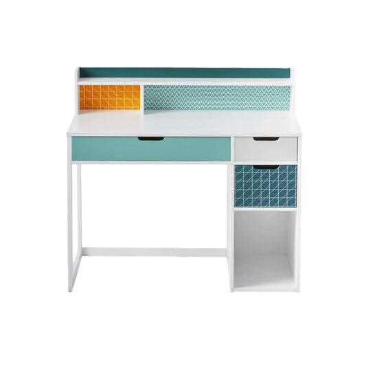 Bureau de travail avec rangements intégrés en MDF - 120 x 60 x 75